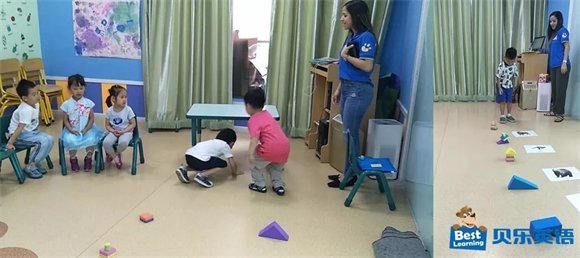 小朋友们跟随老师一起舞动起身体